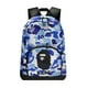 thumbnail image 3 of Bape Street Wear Shark camuflaje mochila cabeza mono hombres mujeres moda todo combinado mochila estudiante única bolsa escolar, 3 of 4