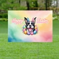 thumbnail image 2 of Happy Easter Boston Terrier with Bunny Ear Headband and Flowers Yard Sign Gentleman Dog Lover Gifts Outdoor Home Lawn Garden Porch Decor - 13001, 2 of 5