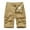 01 Khaki, variant on Weiqiqre Cargo Shorts for Men Casual Shorts Summer Cotton Classic Fit Elastic Waist Shorts with Zipper Pockets