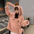thumbnail image 4 of Ludlz Cosplay Anime Bunny Emo Girls Rabbit Ears Top Long Sleeve Shirt Pullover Sweater Hoodie with Cute Bunny Bag, 4 of 6