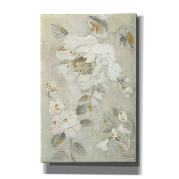 Epic Graffiti 'Romantic Spring Flowers II White' by Silvia Vassileva, Canvas Wall Art, 26"x40"
