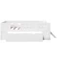 thumbnail image 4 of Euroco Wood Twin Size Platform Bed with Guardrails and Drawers, White, 4 of 12