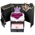 thumbnail image 1 of Set de regalo AddWel de rosas auténticas preservadas con collar «I Love You», 1 of 9