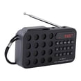 thumbnail image 2 of Radio portátil recargable, mini reproductor de MP3, altavoz de radio portátil multifunción Negro, 2 of 7