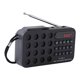 thumbnail image 2 of Radio multifunción con reproductor MP3, miniradio FM portátil de bolsillo con auriculares Negro, 2 of 7
