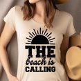 thumbnail image 4 of Hello Summer T-Shirt – Minimal Palm Tree and Ocean Wave Graphic Tee, Royal, Size XL, 4 of 6