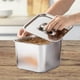 thumbnail image 1 of Sartenes de comida de acero inoxidable Sartén de sopa profunda multifuncional Asas dobles con tapas Caja de especias para restaurante Hogar Barbacoa 14cmx14cm BLESIY Sartén de vapor para frotar, 1 of 8