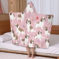 thumbnail image 5 of Shih Tzu Dogs and Pioneer Flower Hooded Bath Towel，50"x30" for Ages 3 To 12 Kids, Quick Dry Lightweight Soft Microfiber Hood Beach Towel Cover Up for Kids, 5 of 7