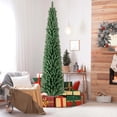 thumbnail image 4 of Costway 8 FT Pencil Christmas Tree with 671 Memory Wire Branch Tips 250 LED Lights for Home, 4 of 10