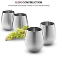 thumbnail image 3 of Copa de vino sin tallo de acero inoxidable, vaso de vino portátil para exteriores, juego de 2 tazas de metal, 3 of 4
