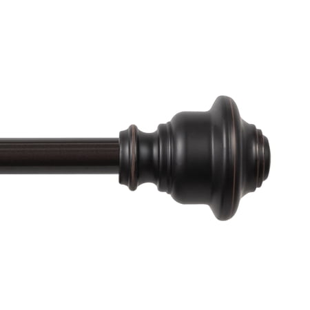 Kenney® Finn 5/8  Fast Fit? Easy Install Decorative Window Curtain Rod  66-120   Weathered Brown