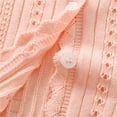 thumbnail image 6 of Sentuca Girls Cardigan Sweaters Size 2-3Y Knitted Openwork Long Sleeve Cardigan Lightweight Button-up Solid Color Casual Comfortable Toddlers Sweater Coats Beige, 6 of 7