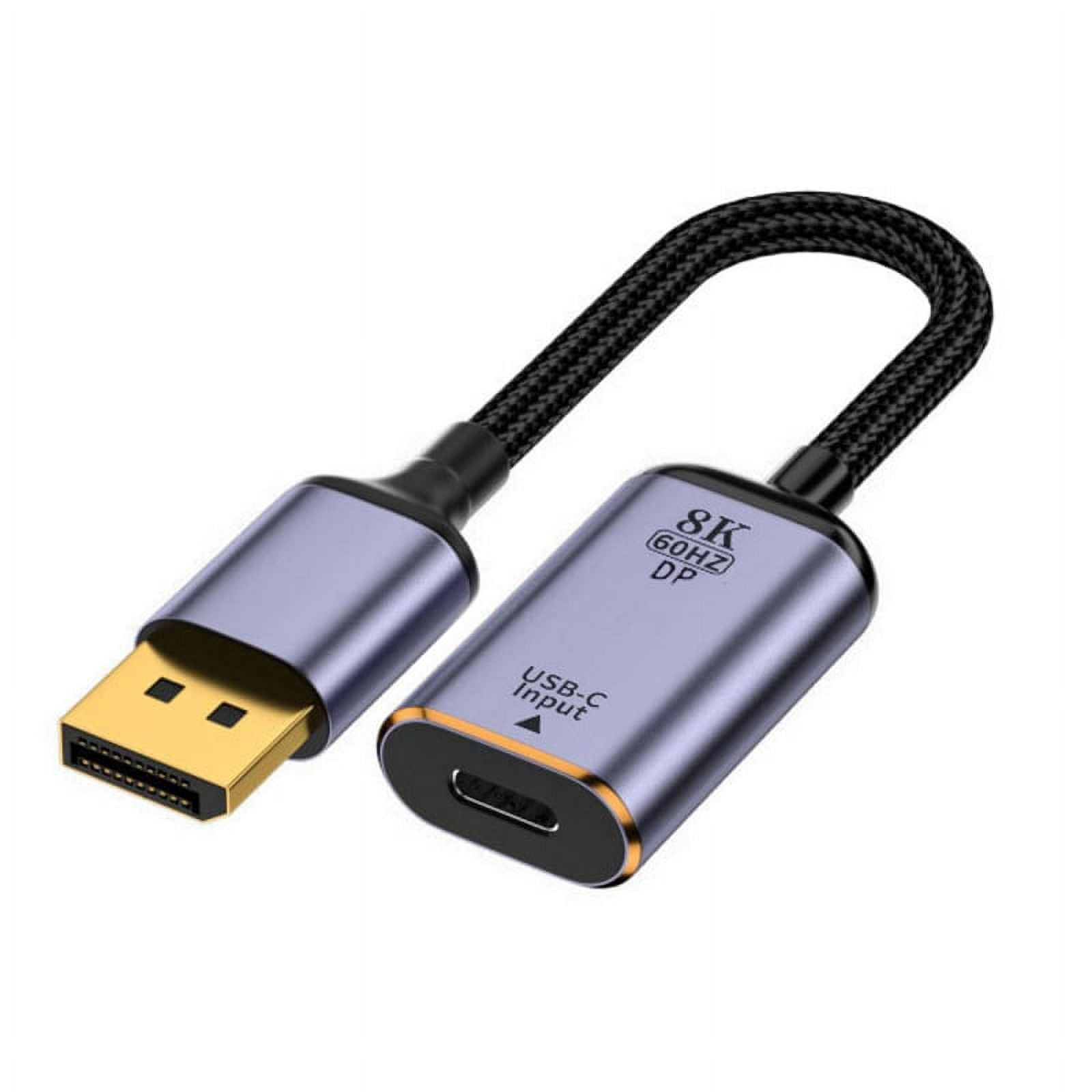 FVH USB-C Type C Female Source to Displayport DP 1.4 Sink HDTV Cable 8K@60hz 4K@120hz for Tablet Phone Laptop