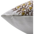 thumbnail image 3 of Fabdivine Block Print Throw Pillow Cover, 14x14 inch, Thick Cotton, White and Light Brown, 3 of 5