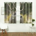 thumbnail image 2 of MKHERT Mule Deer Window Curtain Kitchen Curtain 26x39 inch,Two Piece, 2 of 3
