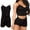 Black, variant on TEVEQ Pajamas for Women Set Sleeveless Pajamas Set Casual Sleepwear Soft Pj Sets Tank Top and Shorts 2 Piece Loungewear for Summer Womens Pajama Sets Soft Lace Trim Sleepwear 2 Piece Shorts