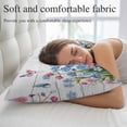 thumbnail image 5 of Blue Spring Floral Pillow Covers, Linen Long Throw Pillow Case, Pink Flowers Butterfly Wooden Watercolor Holiday Pillow Protector Decorative Cushion Cover for Living Room/Bedroom 12" x 20", 5 of 8