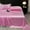 Pink, variant on Ckraxd Ice Silk Bed Sheet Set - Soft, Breathable, Cooling, Machine Washable - Includes 1 Fitted Sheet & 2 Pillowcases for All Seasons Comfort