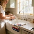 thumbnail image 4 of Kitchen Towel, Kitchen Dishes Towels Independence Day Themed 23.6x15.8in, Absorbent Tea Towels Cooking Baking, Washable Cloth For Home Restaurant Party July 4th Use 60x40cm, 4 of 6