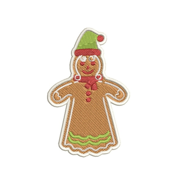 Gingerbread Man - Christmas - Iron on Applique/Embroidered Patch