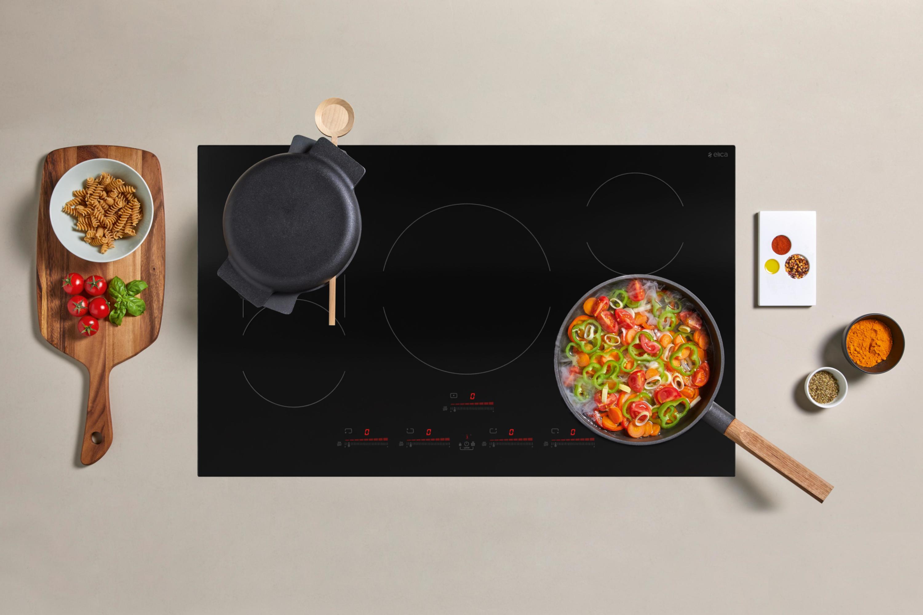 Elica Eiv536 Volta Series 36" Wide 5 Burner Induction Cooktop - Black