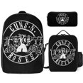 thumbnail image 1 of Guns N’ Roses Backpack with Matching Lunch Pouch and Pencil Holder School Bundle, 1 of 5