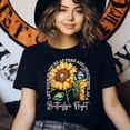 thumbnail image 3 of Let Your Faith Be Free Butterfly’s Flight Christian Sunflower T-Shirt, Maroon, Size 3XL, 3 of 6