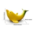 thumbnail image 3 of Fiudx Bonita Estatua de Delfín Banana, Divertida Decoración de Jardín, Diseño de Resina Pintado a Mano, Decoración Única para Interiores y Exteriores, Perfecta para Sala de Estar, Oficina, Jardín, Re, 3 of 7