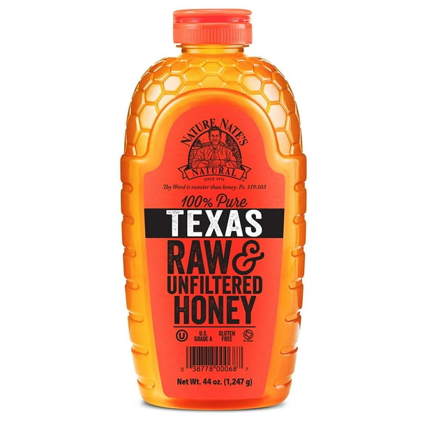 Nature Nate's 100 Pure Raw and Unfiltered Texas Honey (44 Ounce)
