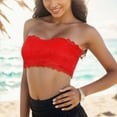 thumbnail image 2 of Bras for Women Strapless Bra Lace One Word Wrap Chest Underwear No Steel Ring No Cup Hosiery Without Shoulder Strap, 2 of 5