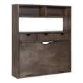 thumbnail image 4 of Kate and Laurel Georgie Wood Floating Desk, 26 x 6 x 30, Rustic Brown, Computer Desk for Home Office, 4 of 10