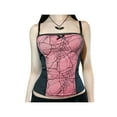 thumbnail image 2 of ZAXARRA Ladies Backless Camisole Spider Web Lace Edge Sleeveless Tops, 2 of 7