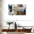 thumbnail image 3 of Elephant Stock Abstract Domain Wall Art - Horizontal Multi Panel Canvas - Living Room Wall Decor - Abstract Multi Panel - Beige And Blue Decor - 33" x 20", 3 of 8
