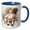 Blue/White, variant on 3drose, Clapsaddle – Little Christmas Girl Holly, 11oz Mug
