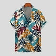 thumbnail image 2 of Independence Day Hawaiian Shirt for Men Summer Patterns Print Short Sleeve Button Down Shirts Tops Lightweight Relaxed Fit Elastic Tees for Beach Vacation, 2 of 5
