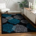 thumbnail image 3 of Luxe Weavers Floral Medallion Turquoise 8x10 Oriental Area Rug, Indoor Carpet, 3 of 7