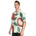 thumbnail image 2 of Ckdifva Red Yellow Apples Mens Button Down Short Sleeve Shirt Casual Shirts Beach Hawaiian Shirts, 2 of 8