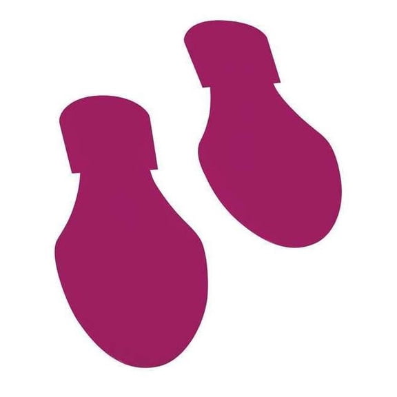 Mighty Line Floor Tape,Purple,3.5inx9.5in,Foot,PK50 PFTPRT