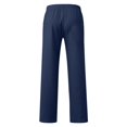 thumbnail image 6 of YOTMKGDO Mens Pants Casual, Pantalones De Hombre, Male Casual Solid Pant Short Full Length Straight Pant Short Drawstring Pocket Pant Trousers, Navy L, 6 of 6