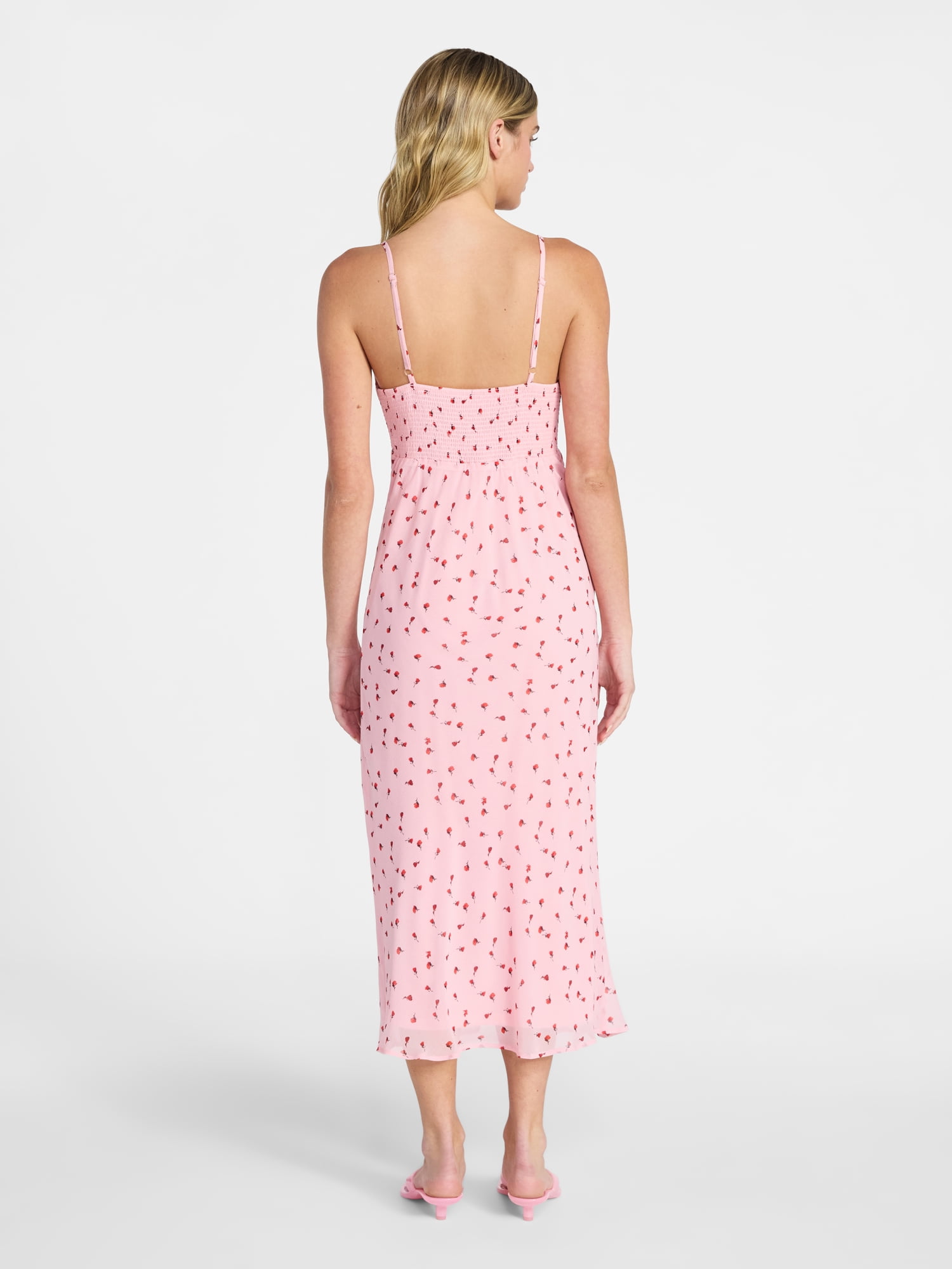 No Boundaries Sleeveless Ruffle Midi Dress, Women's XXS-XXL