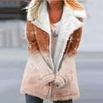 thumbnail image 2 of Black And Friday Deal 50% Off Clear!Winter Long Coats for Women, Women Plus Size Winter Warm Composite Plush Button Lapels Jacket Outwear Coat Gifts Christmas Gift, 2 of 5