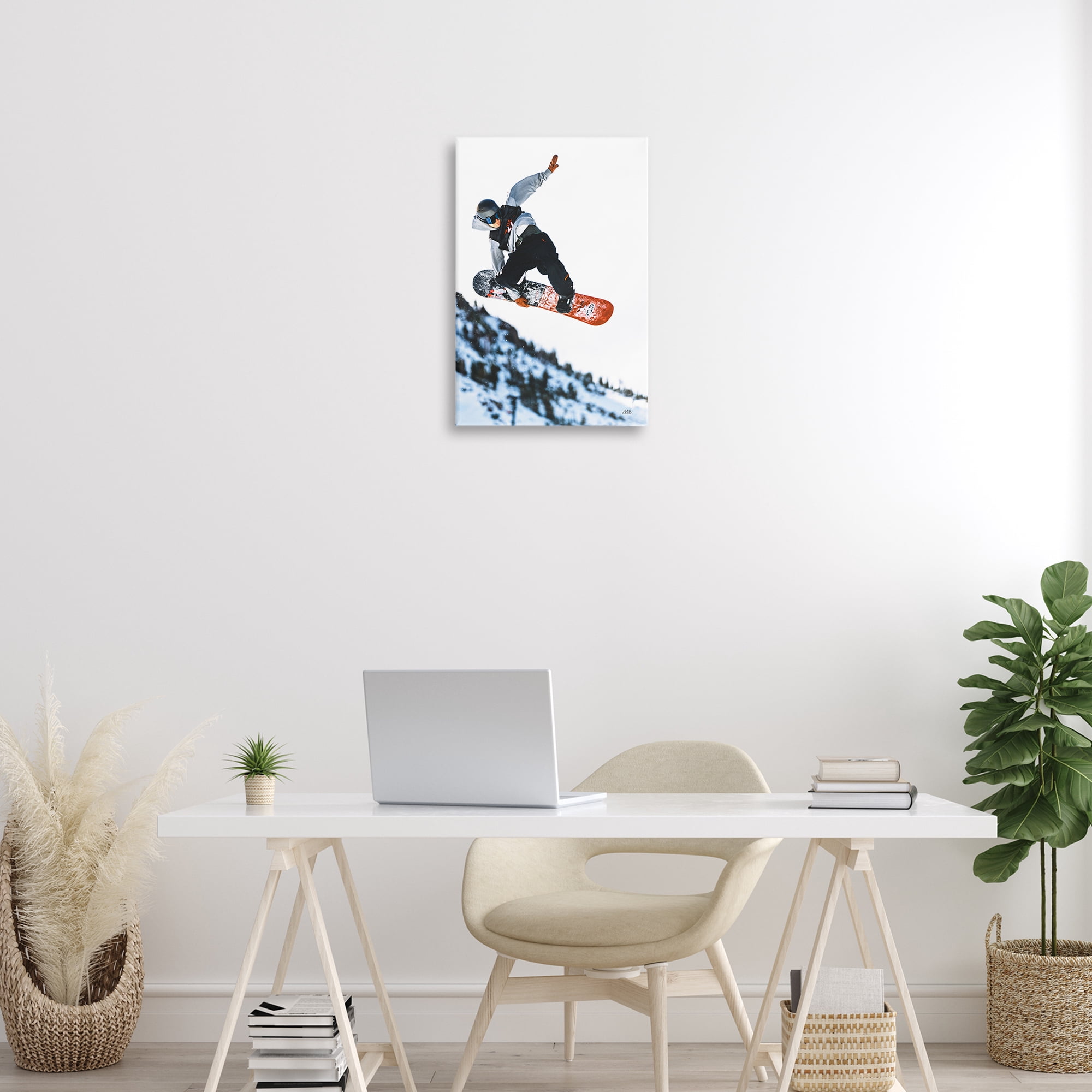 Stupell Industries Winter Snowboard Jumps Sports Photography Wrapped Canvas Art Print Wall Art, 16 x 24