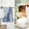 thumbnail image 7 of Yayeee 2 Pack Hand Towels for Bathroom 100% Cotton 16" x 28" Soft Absorbent Kitchen Towel, Abstract Marble Pattern, 7 of 7