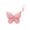 A, variant on Butterfly Lip Balm Holder Keychain - 5 Color Silicone Lip Gloss Sleeve with Lobster Clasp for Purse, Travel & Daily Beauty Accessory