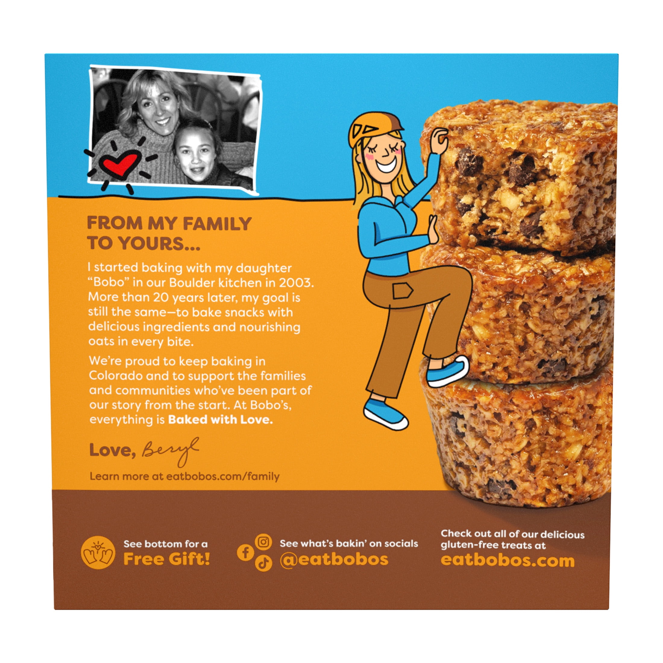 Bobo's Oat Bites, Peanut Butter Chocolate Chip, 6 Pack of 1.3 oz bars
