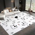 thumbnail image 2 of Washable Area Rug 7x8 ft Cartoon Animal Cat Area Rug for Living Room, Soft Low Pile Rugs, Non-Slip Carpet, Home Decor Floor Rug for Bedroom Dining Room Kitchen, 2 of 7