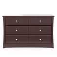 thumbnail image 4 of Storkcraft Crescent 6 Drawer Nursery Dresser, Espresso, 4 of 9