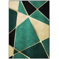 thumbnail image 3 of Emerald Green Marble Texture Area Rug, Luxurious Black Gold Geometric Stripes Indoor Rugs, with Anti-Slip Easy Clean Carpet for Living Room Bedroom Kitchen Dining Room Home Office-3x4ft, 3 of 7