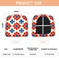 thumbnail image 3 of Red and Blue Pioneer Flower Modern Art Seat Covers for Dining Room Chairs Set Of 4,Stretch Printed Washable Chair Seat Cover with Elastic Ties and Button,Removable Waterproof Couch Cushion Covers, 3 of 5