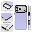 thumbnail image 5 of Wallet Case For Apple iPhone Air / 17 Pro / 17 Pro Max Series with Card Holder, PU Leather Kickstand Card Slots Screen Protector Included For iPhone 17 Series, Lavender Blue, 5 of 8